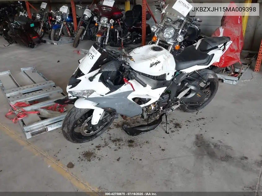 2021 Kawasaki Zx636 K VIN: JKBZXJH15MA009398 Lot: 42758875