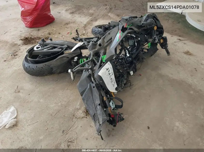 2023 Kawasaki Zx400 S VIN: ML5ZXCS14PDA01078 Lot: 42434837