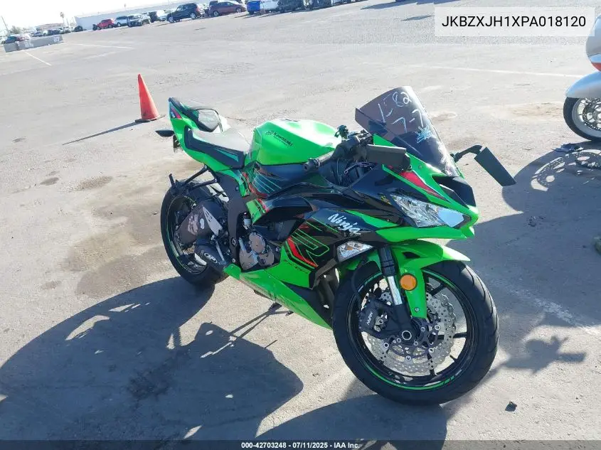 2023 Kawasaki Zx636 K VIN: JKBZXJH1XPA018120 Lot: 42703248