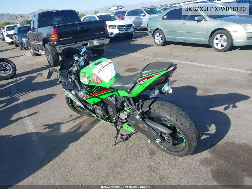 2023 Kawasaki Zx636 K VIN: JKBZXJH1XPA018120 Lot: 42703248