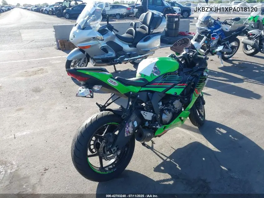 2023 Kawasaki Zx636 K VIN: JKBZXJH1XPA018120 Lot: 42703248