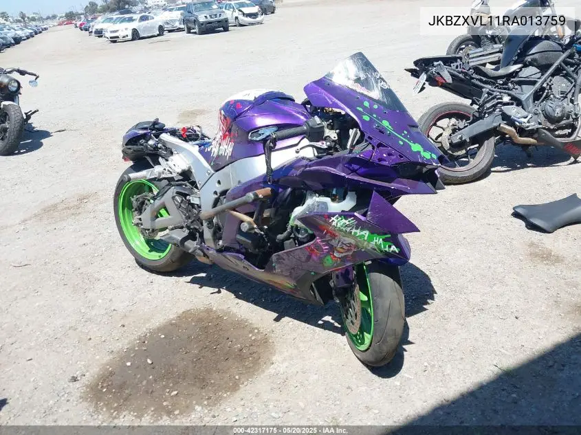 2024 Kawasaki Zx1002 L VIN: JKBZXVL11RA013759 Lot: 42317175