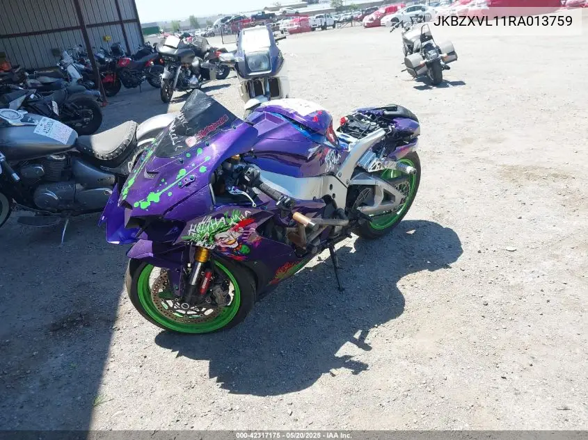 2024 Kawasaki Zx1002 L VIN: JKBZXVL11RA013759 Lot: 42317175