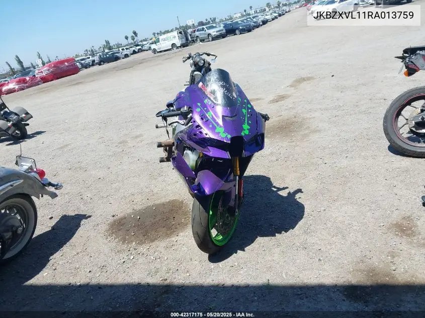 2024 Kawasaki Zx1002 L VIN: JKBZXVL11RA013759 Lot: 42317175