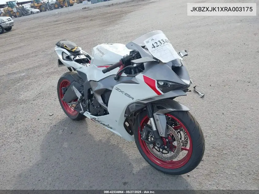 2024 Kawasaki Zx636 K VIN: JKBZXJK1XRA003175 Lot: 42334864