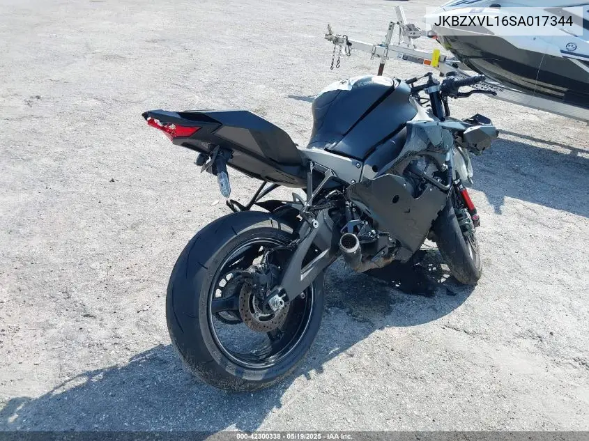2025 Kawasaki Zx1002 L VIN: JKBZXVL16SA017344 Lot: 42300338