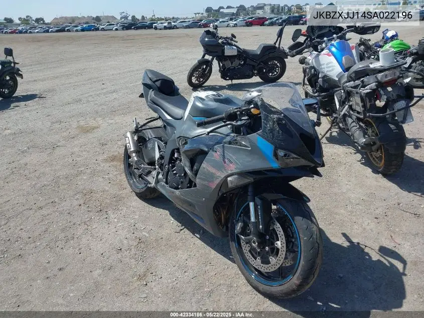2025 Kawasaki Zx636 K VIN: JKBZXJJ14SA022196 Lot: 42334186
