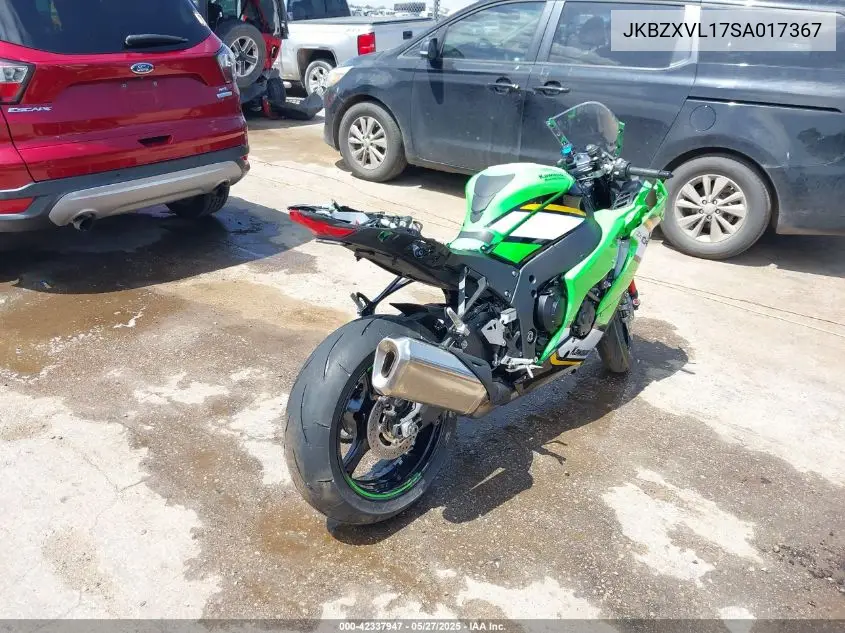 2025 Kawasaki Zx1002 L VIN: JKBZXVL17SA017367 Lot: 42337947