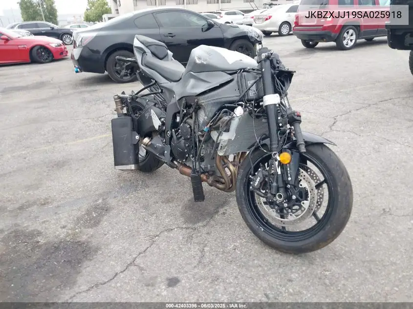2025 Kawasaki Zx636 K VIN: JKBZXJJ19SA025918 Lot: 42403396