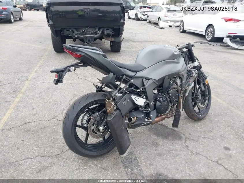 2025 Kawasaki Zx636 K VIN: JKBZXJJ19SA025918 Lot: 42403396