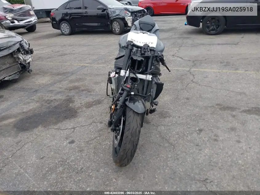 2025 Kawasaki Zx636 K VIN: JKBZXJJ19SA025918 Lot: 42403396