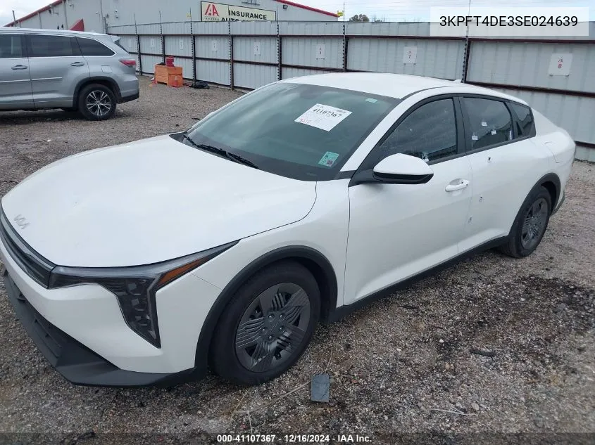2025 Kia K4 Lx VIN: 3KPFT4DE3SE024639 Lot: 41107367