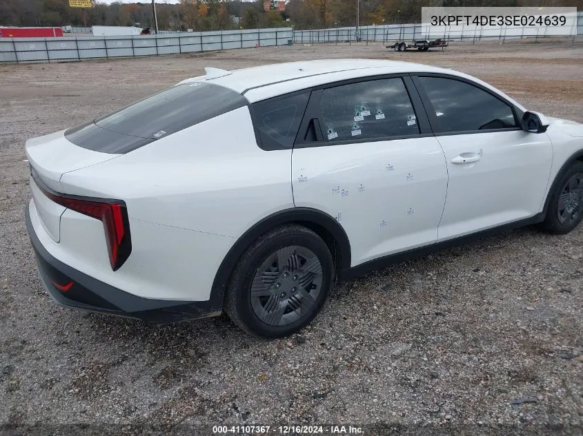 2025 Kia K4 Lx VIN: 3KPFT4DE3SE024639 Lot: 41107367