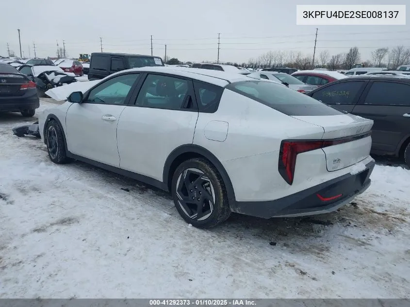 2025 Kia K4 Ex VIN: 3KPFU4DE2SE008137 Lot: 41292373
