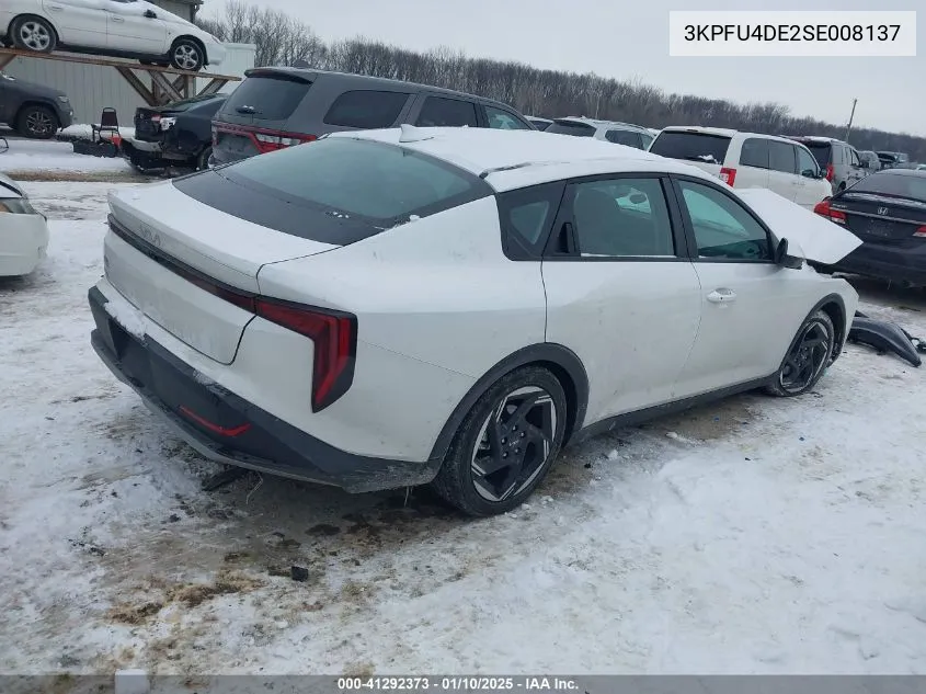 2025 Kia K4 Ex VIN: 3KPFU4DE2SE008137 Lot: 41292373