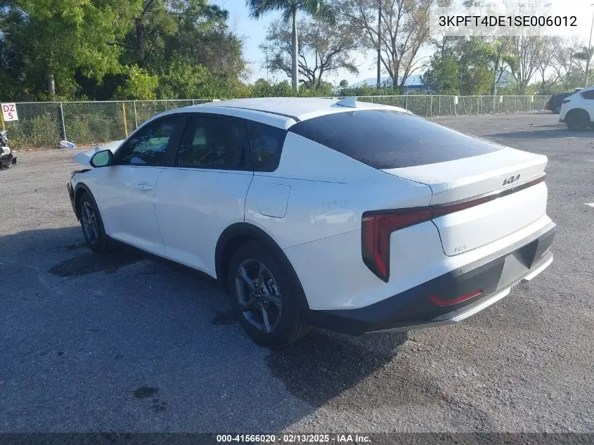 2025 Kia K4 Lxs VIN: 3KPFT4DE1SE006012 Lot: 41566020