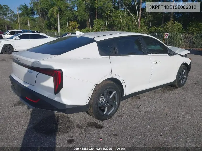 2025 Kia K4 Lxs VIN: 3KPFT4DE1SE006012 Lot: 41566020