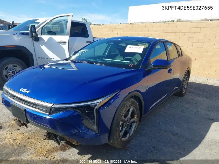 2025 Kia K4 Lxs VIN: 3KPFT4DE5SE027655 Lot: 41615028