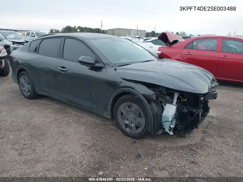 2025 Kia K4 Lx VIN: 3KPFT4DE2SE003488 Lot: 41646350