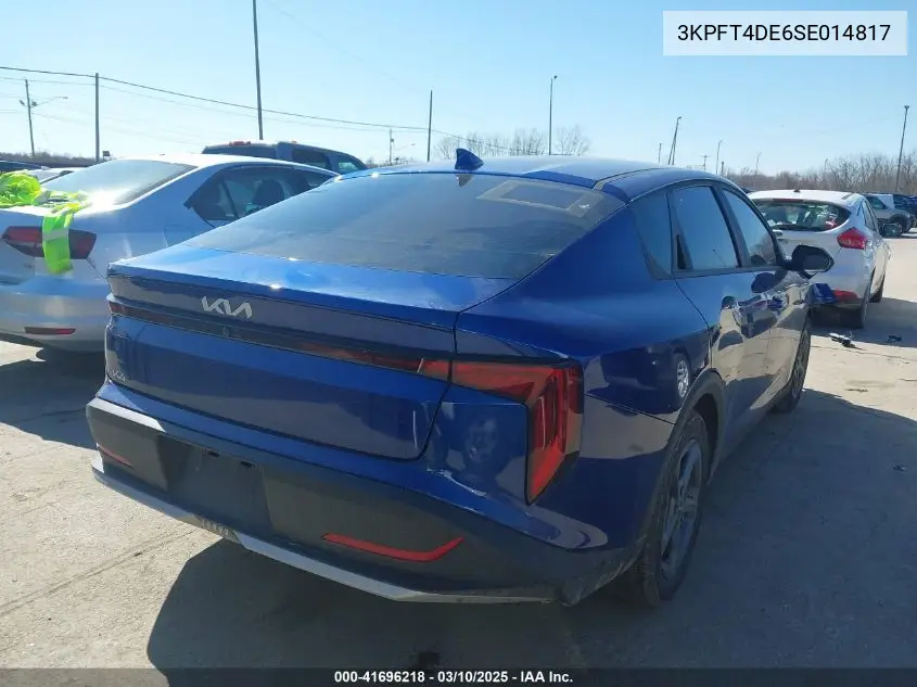 2025 Kia K4 Lxs VIN: 3KPFT4DE6SE014817 Lot: 41696218