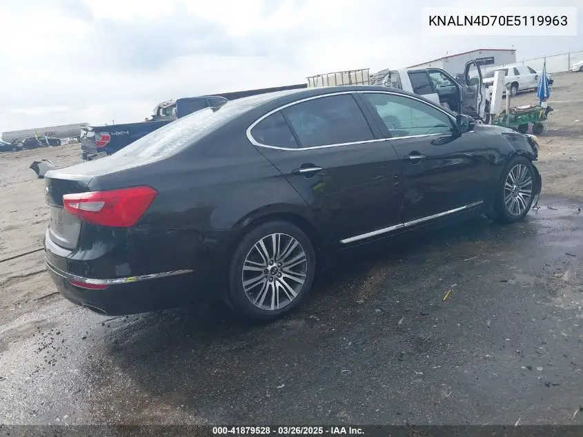 2014 Kia Cadenza Premium VIN: KNALN4D70E5119963 Lot: 41879528