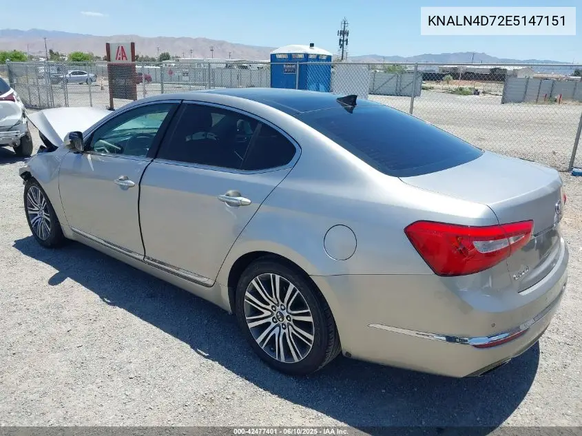 2014 Kia Cadenza Premium VIN: KNALN4D72E5147151 Lot: 42477401