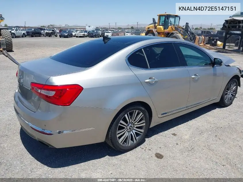 2014 Kia Cadenza Premium VIN: KNALN4D72E5147151 Lot: 42477401