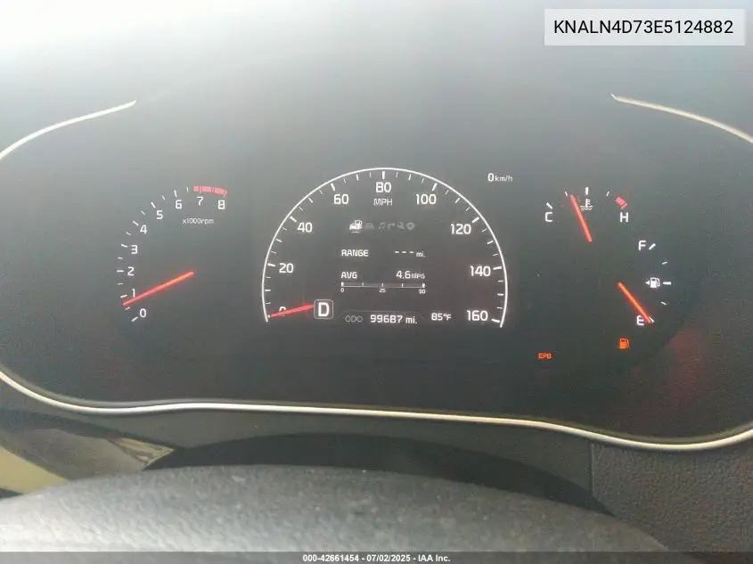 2014 Kia Cadenza Premium VIN: KNALN4D73E5124882 Lot: 42661454