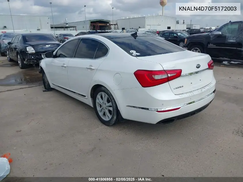 2015 Kia Cadenza Premium VIN: KNALN4D70F5172003 Lot: 41506955
