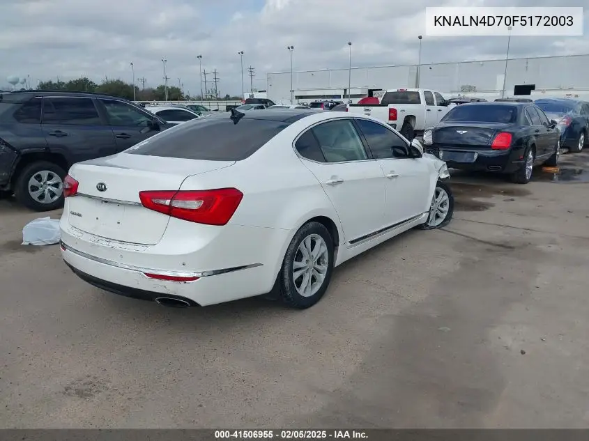 2015 Kia Cadenza Premium VIN: KNALN4D70F5172003 Lot: 41506955