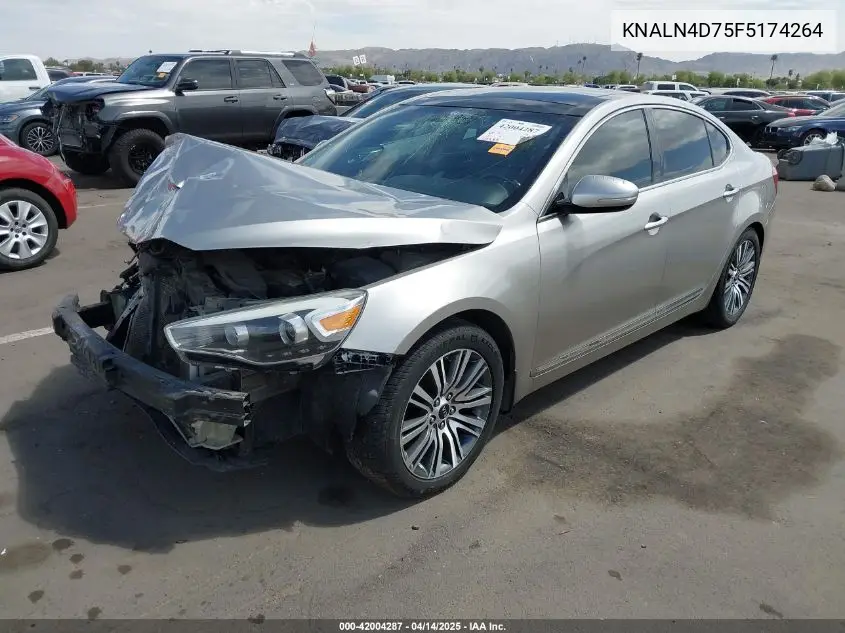 2015 Kia Cadenza Premium VIN: KNALN4D75F5174264 Lot: 42004287