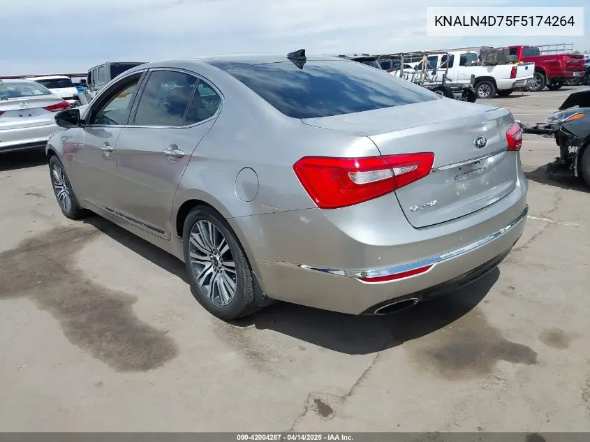 2015 Kia Cadenza Premium VIN: KNALN4D75F5174264 Lot: 42004287