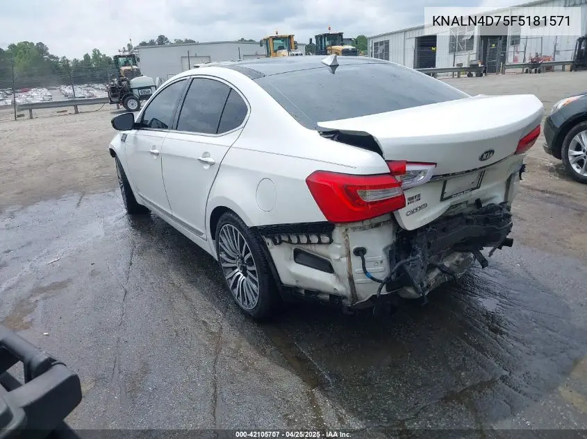 2015 Kia Cadenza Premium VIN: KNALN4D75F5181571 Lot: 42105707