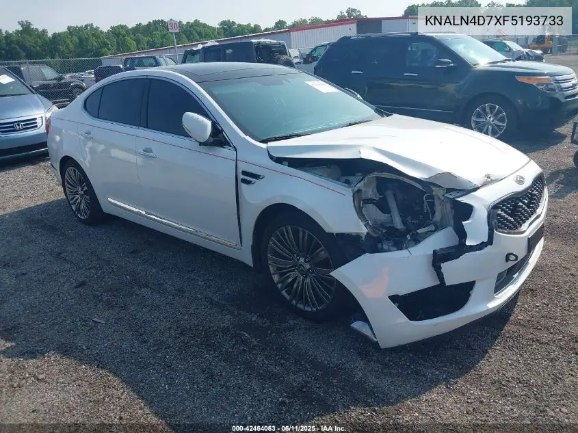 2015 Kia Cadenza Limited VIN: KNALN4D7XF5193733 Lot: 42464063