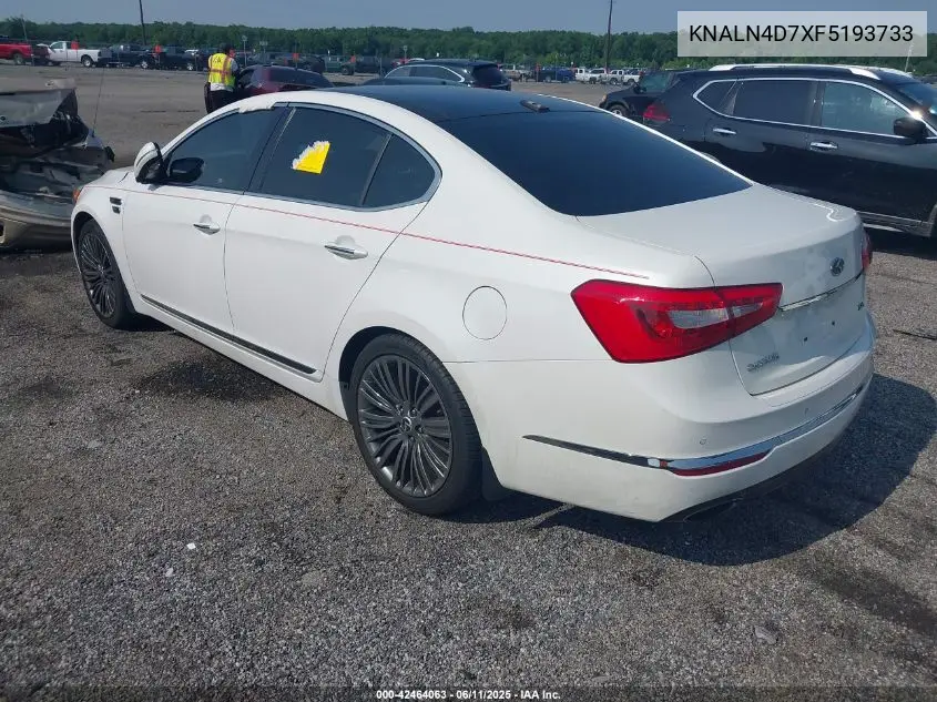 2015 Kia Cadenza Limited VIN: KNALN4D7XF5193733 Lot: 42464063