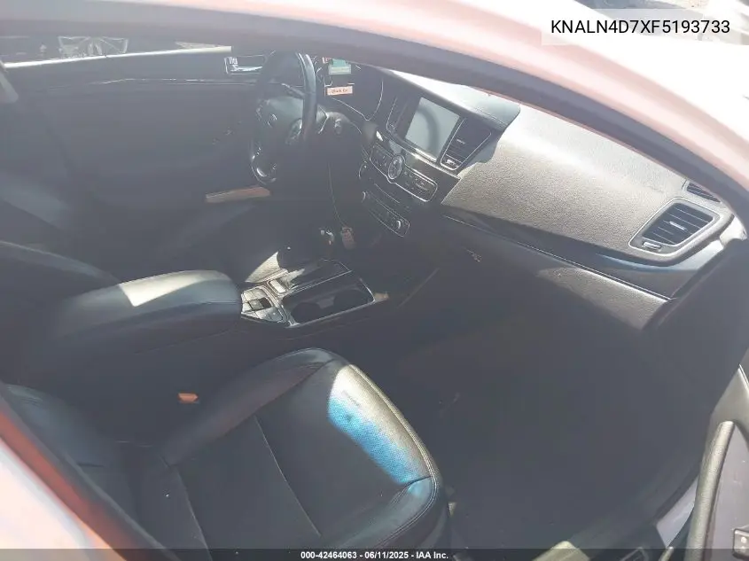 2015 Kia Cadenza Limited VIN: KNALN4D7XF5193733 Lot: 42464063