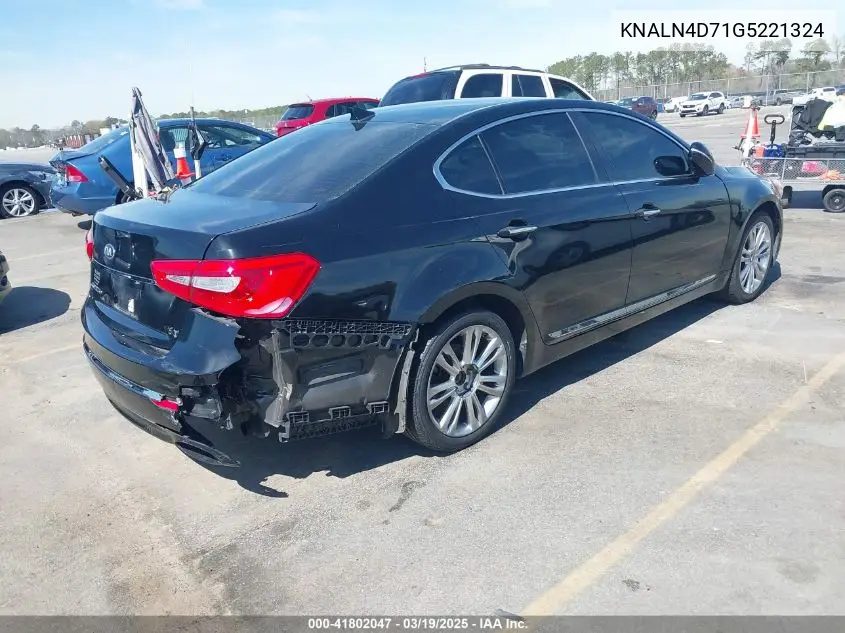 2016 Kia Cadenza VIN: KNALN4D71G5221324 Lot: 41802047
