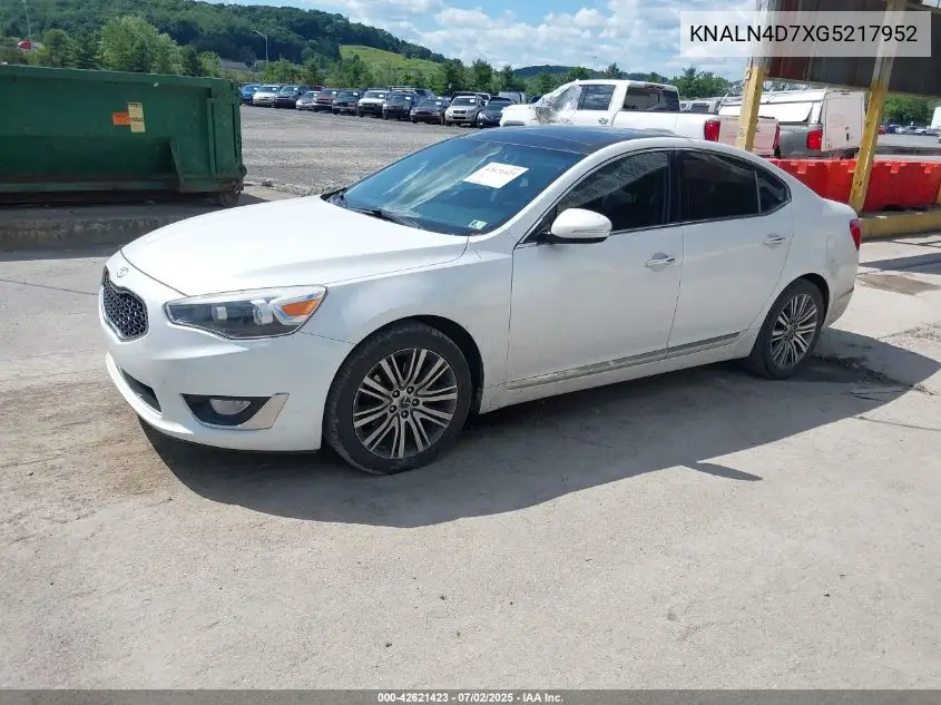 2016 Kia Cadenza Premium VIN: KNALN4D7XG5217952 Lot: 42621423