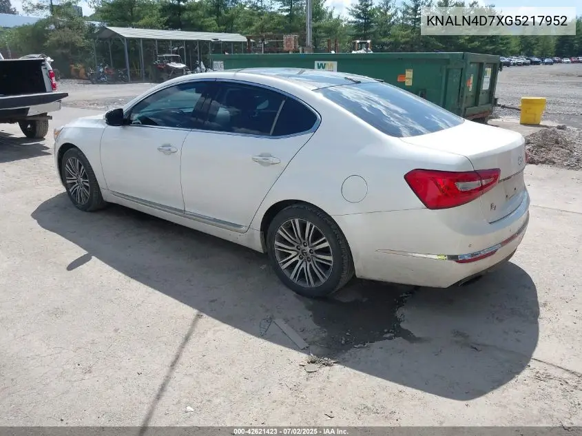 2016 Kia Cadenza Premium VIN: KNALN4D7XG5217952 Lot: 42621423