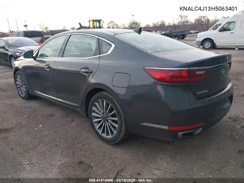 2017 Kia Cadenza Premium VIN: KNALC4J13H5063401 Lot: 41814956