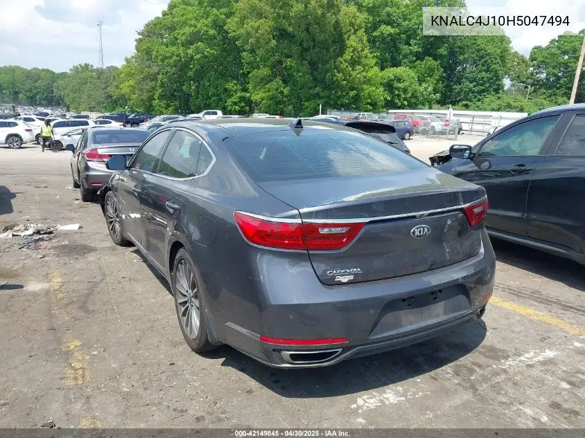 2017 Kia Cadenza Premium VIN: KNALC4J10H5047494 Lot: 42149845