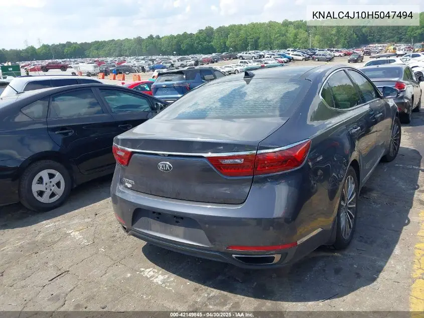 2017 Kia Cadenza Premium VIN: KNALC4J10H5047494 Lot: 42149845