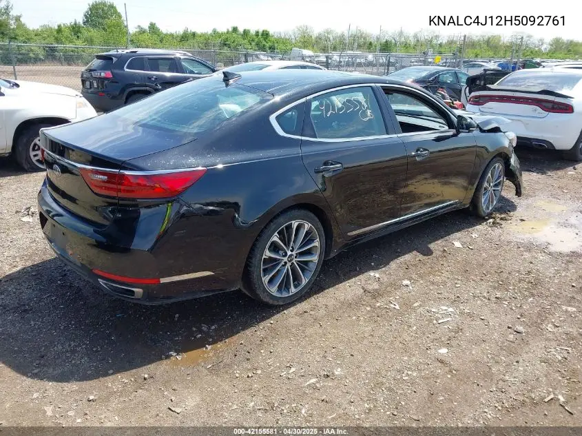 2017 Kia Cadenza Technology VIN: KNALC4J12H5092761 Lot: 42155581