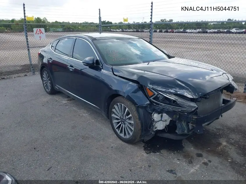 2017 Kia Cadenza Premium VIN: KNALC4J11H5044751 Lot: 42582543