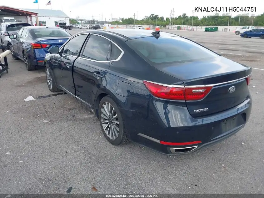 2017 Kia Cadenza Premium VIN: KNALC4J11H5044751 Lot: 42582543