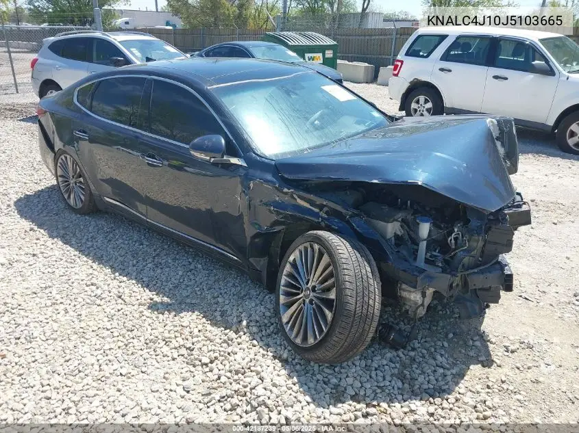 2018 Kia Cadenza Limited VIN: KNALC4J10J5103665 Lot: 42187239