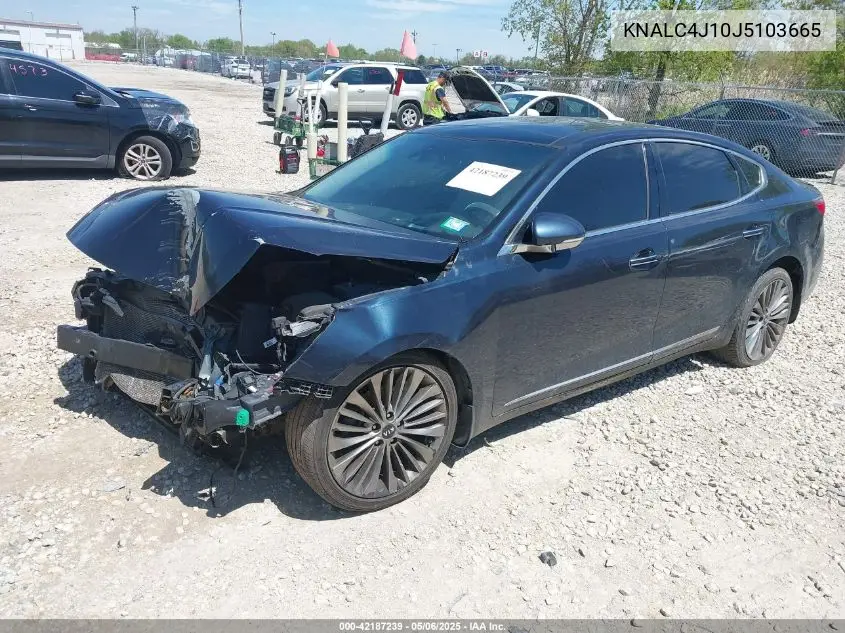 2018 Kia Cadenza Limited VIN: KNALC4J10J5103665 Lot: 42187239