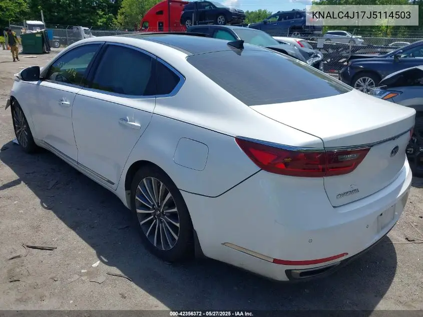 2018 Kia Cadenza Premium VIN: KNALC4J17J5114503 Lot: 42356372