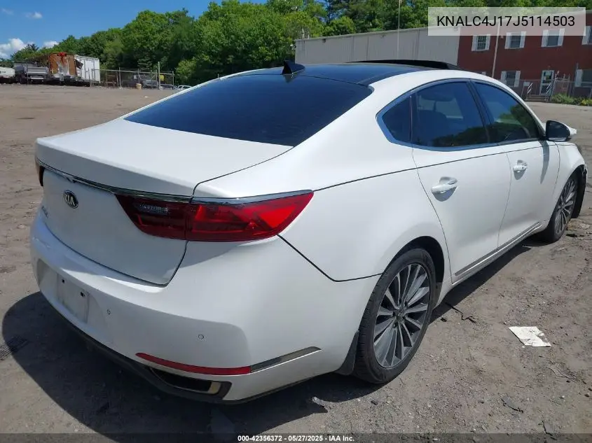 2018 Kia Cadenza Premium VIN: KNALC4J17J5114503 Lot: 42356372