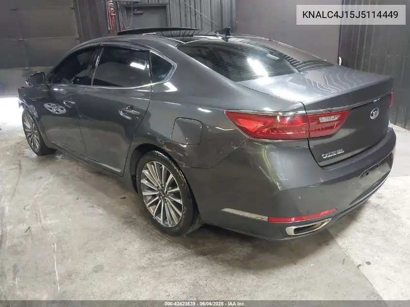 2018 Kia Cadenza Premium VIN: KNALC4J15J5114449 Lot: 42423539